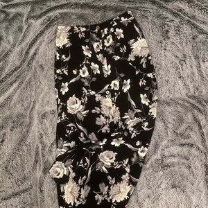 Black and White 90s Maxi Skirt